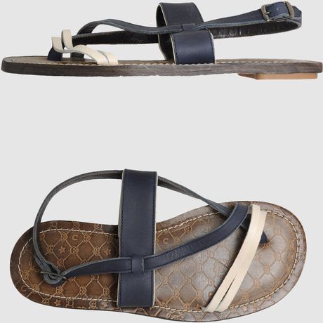 Frankie Morello Flip Flops in Blue for Men - Lyst