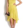 Jason Wu Pleated Sport Mesh Dress in Yellow - Lyst