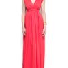 Mango VNeck Gown in Red (7a) - Lyst