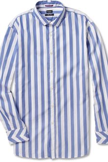 Paul Smith Striped Washed Cotton Oxford Shirt - Lyst