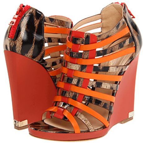 Roberto Cavalli Leather Wedges in Multicolor (t) - Lyst