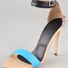 Tibi Amber Snake High Heel Sandals in Blue (sky) - Lyst