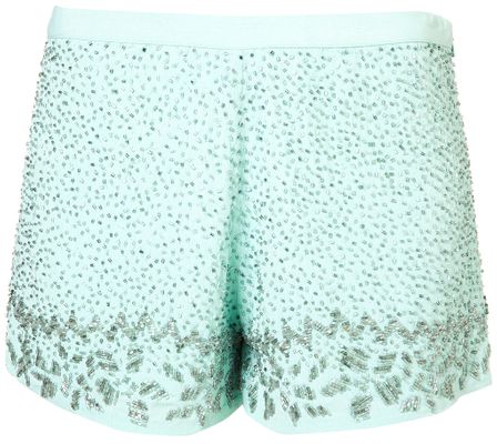 Topshop High Waisted Beaded Shorts Topshop High Waisted Beaded Shorts