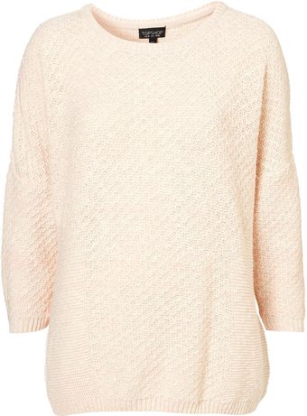 Topshop Knitted Tweedy Panel Jumper - Lyst