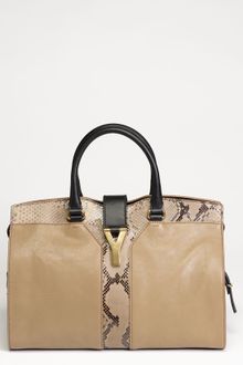 Yves Saint Laurent Cabas Chyc Medium Python Satchel - Lyst
