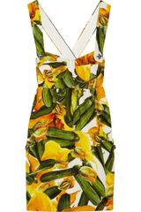 Dolce & Gabbana Printed Brocade Cottonblend Mini Dress