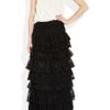 Jay Ahr Two Tone Crepe and Lace Maxi Dress in Black (white) - Lyst