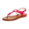 Michael Kors Logoplate Leather Thong Sandal in Green (pink) - Lyst