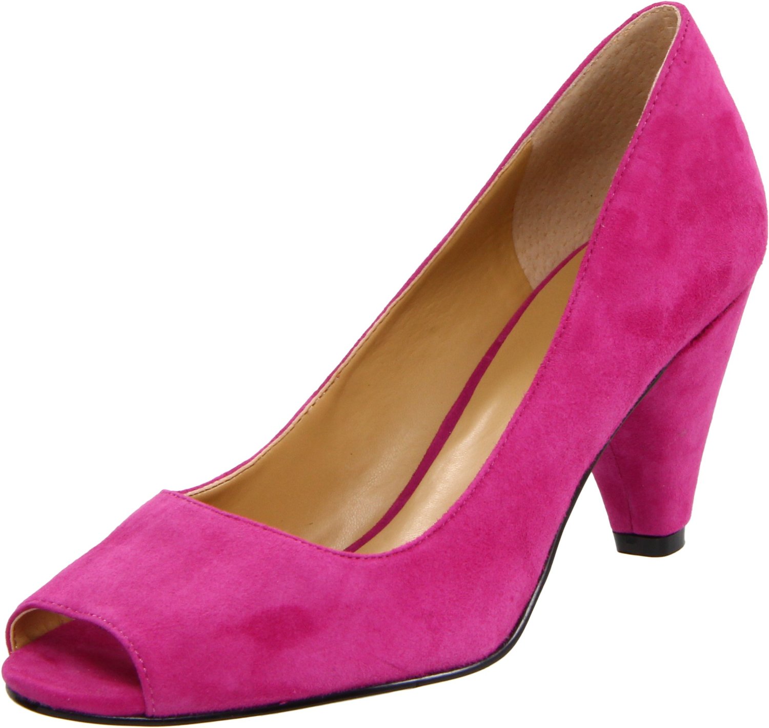 Nine West Fall Hard Peep Toe Pump in Pink (pink suede) Lyst
