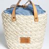 Red Valentino Straw Denim Bow Bucket Bag in Beige (denim) - Lyst