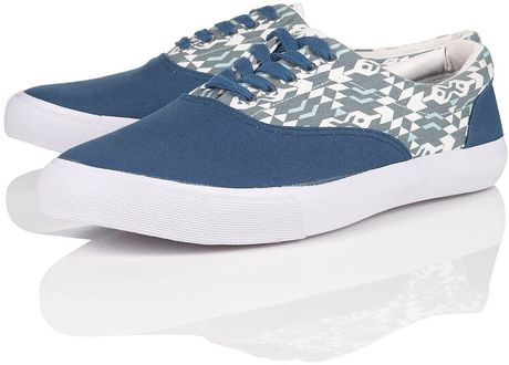 Topman Mystery Print Plimsolls in Blue for Men - Lyst