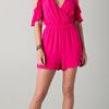Twelfth Street By Cynthia Vincent Cold Shoulder Romper in Pink (hibiscus) - Lyst