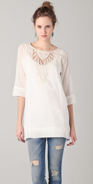  Embroidered Lace Tunic 