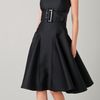 Viktor & Rolf Full Skirt Dress with Belt in Black - Lyst