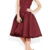 Zac Posen Strapless Silkfaille Dress in Red (burgundy) - Lyst