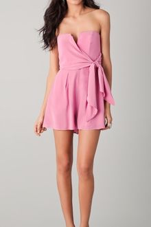 Zimmermann Strapless Tie Playsuit - Lyst