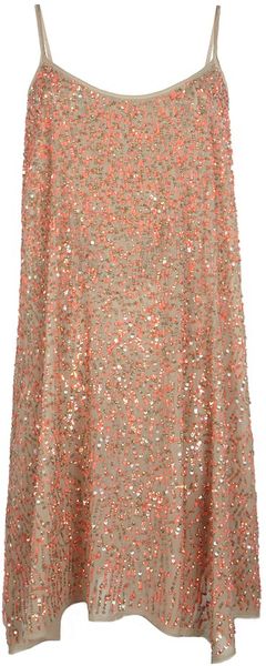 Allsaints Oil Vest Dress in Beige (nude coral) - Lyst