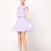 Asos Skater Dress With Daisy Lace in Pink (peach) - Lyst