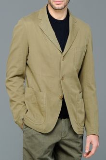 Aspesi Military Cotton Slim Fit Blazer - Lyst
