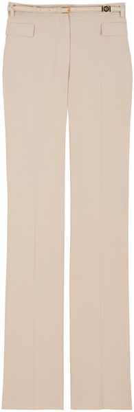  High Waist Crepe Trousers 