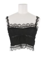 Emilio Pucci Mini Top in Knitted Silk and Lace with A Ribbon Fastening On Front