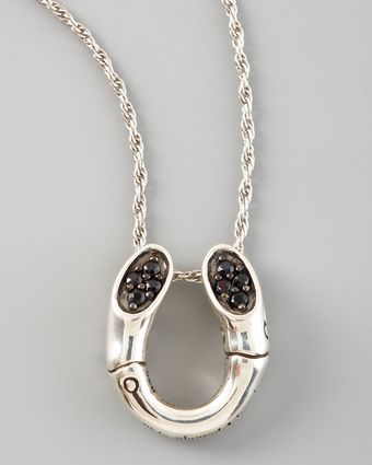  Bamboo Horseshoe Pendant Necklace 