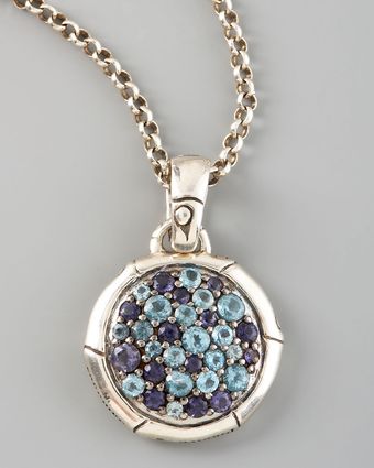  Bamboo Lava Pendant Necklace 