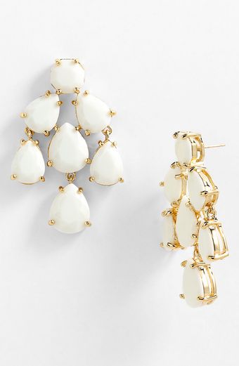  Faceted Chandelier Statement Earrings 