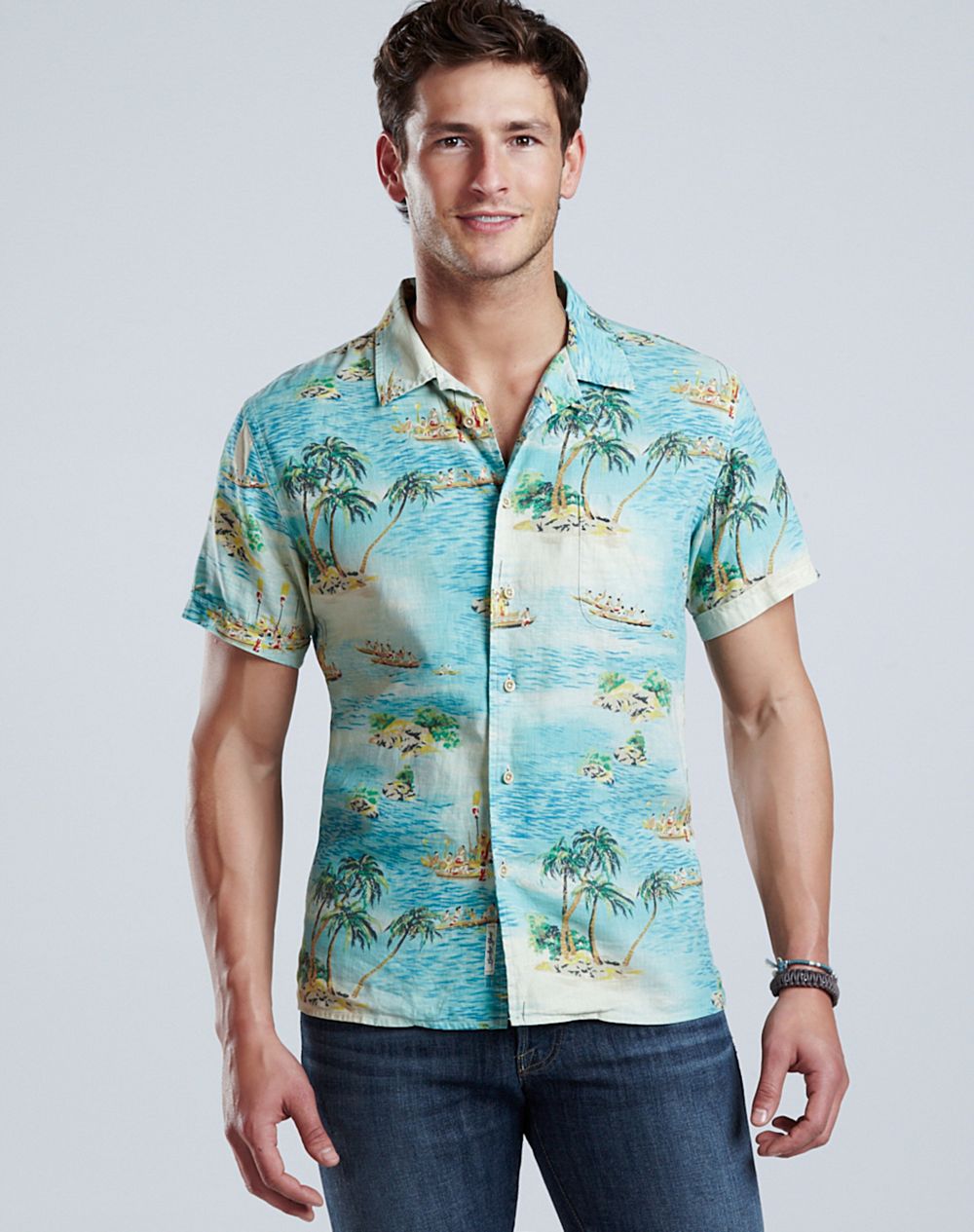 Lucky Brand Dale Hope Hawaiian Shirt in Blue for Men (multi) Lyst