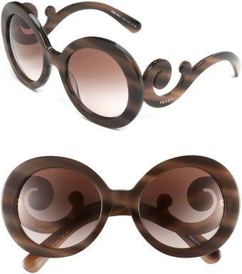 Prada Baroque Round Sunglasses - Lyst