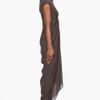 Rick Owens Silk Dress in Brown - Lyst