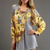 Tracy Reese Pintucked Peasant Blouse in Saflower Floral 45 Off in Gray (floral) - Lyst