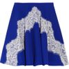 Carven Silkcady and Lace Mini Skirt in Blue - Lyst