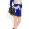 Carven Silkcady and Lace Mini Skirt in Blue - Lyst
