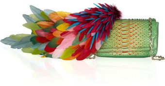 Christian Louboutin 20th Anniversary Artemis Plumes Python Shoulder Bag - Lyst