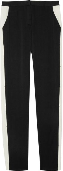  Slitdetailed Paneled Silksatin Pants 