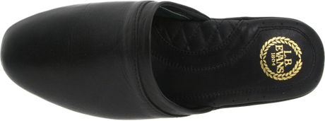 L.b. Evans Aristocrat Scuff Leather Slippers in Black for Men | Lyst