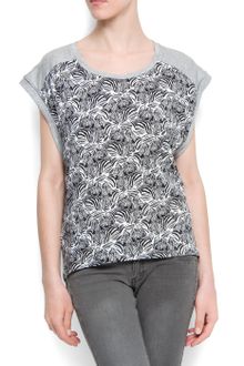 Mango Zebras Print T-shirt - Lyst
