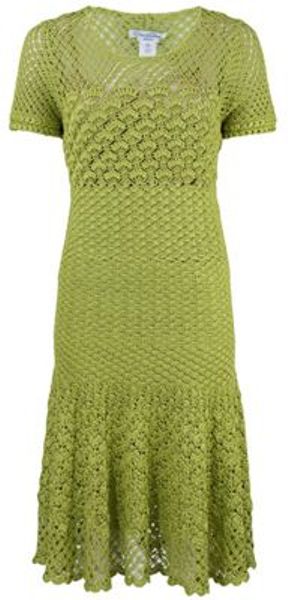 Oscar De La Renta Oscar De La Renta Dress in Green (chartreu) - Lyst