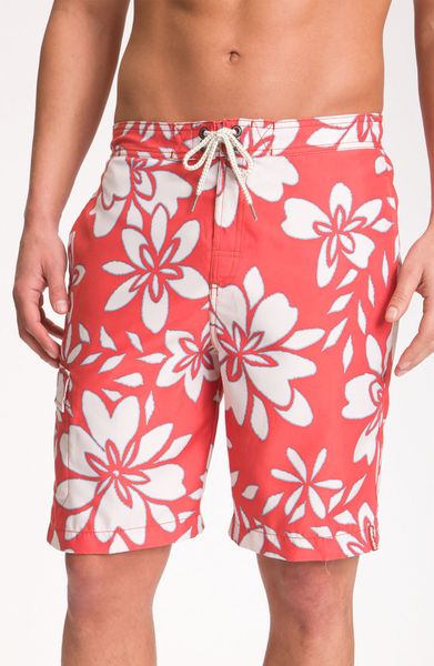 Tommy Bahama Stencil Me in Trunks in Red for Men (tangelo) - Lyst