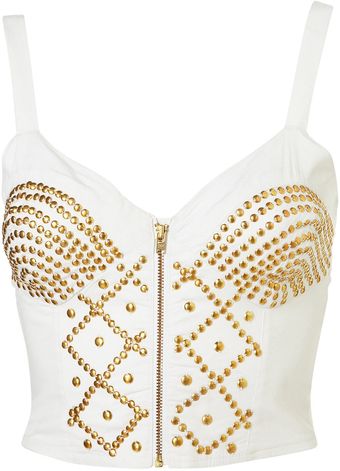 Topshop Studded Bralet - Lyst