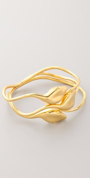 Tory Burch Serpent Stacking Bangles - Lyst
