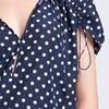 Vince Camuto Dot Drawstring Sleeve Blouse in Blue (blue night) - Lyst