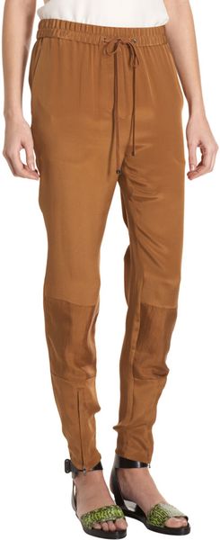 3.1 Phillip Lim Ankle Zip Pant in Brown (sienna) - Lyst