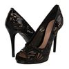 Alexander Mcqueen Laser Cut Patent Leather Pump in Black (b) - Lyst