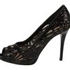 Alexander Mcqueen Laser Cut Patent Leather Pump in Black (b) - Lyst