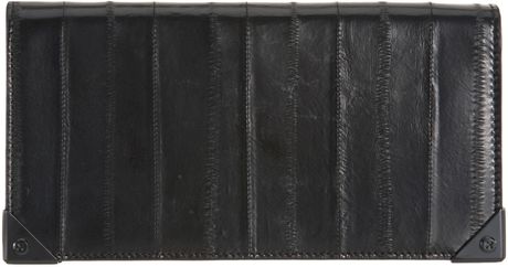 Alexander Wang Eelskin Prisma Long Compact Wallet in Black - Lyst