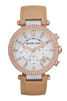 Michael Kors Parker Glitz Watch Rose Golden - Lyst