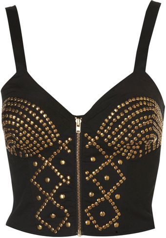 Topshop Studded Bralet - Lyst