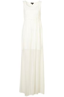Topshop Gathered Empire Maxi Dress - Lyst